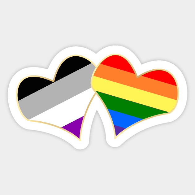 Double Attraction (Gay/Ace) Sticker by traditionation